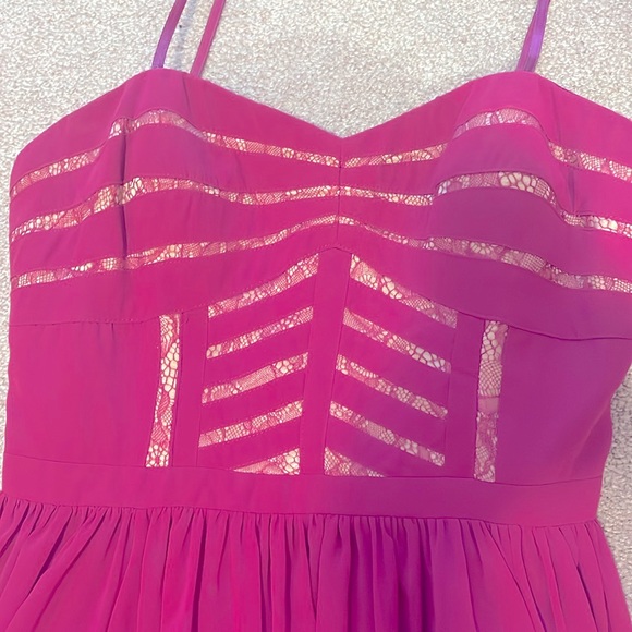 Aidan Mattox magenta chiffon gown - Picture 3 of 3